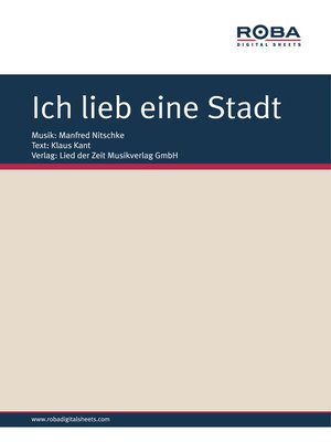 cover image of Ich lieb eine Stadt